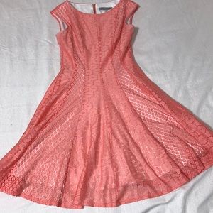 Coral Colored A-Line Dress